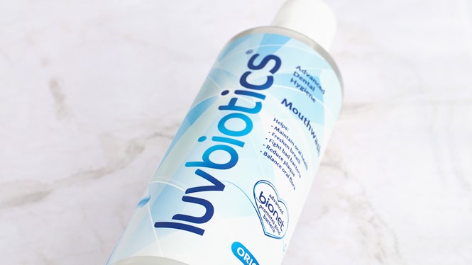 Luvbiotics Mouthwash Packaging Design