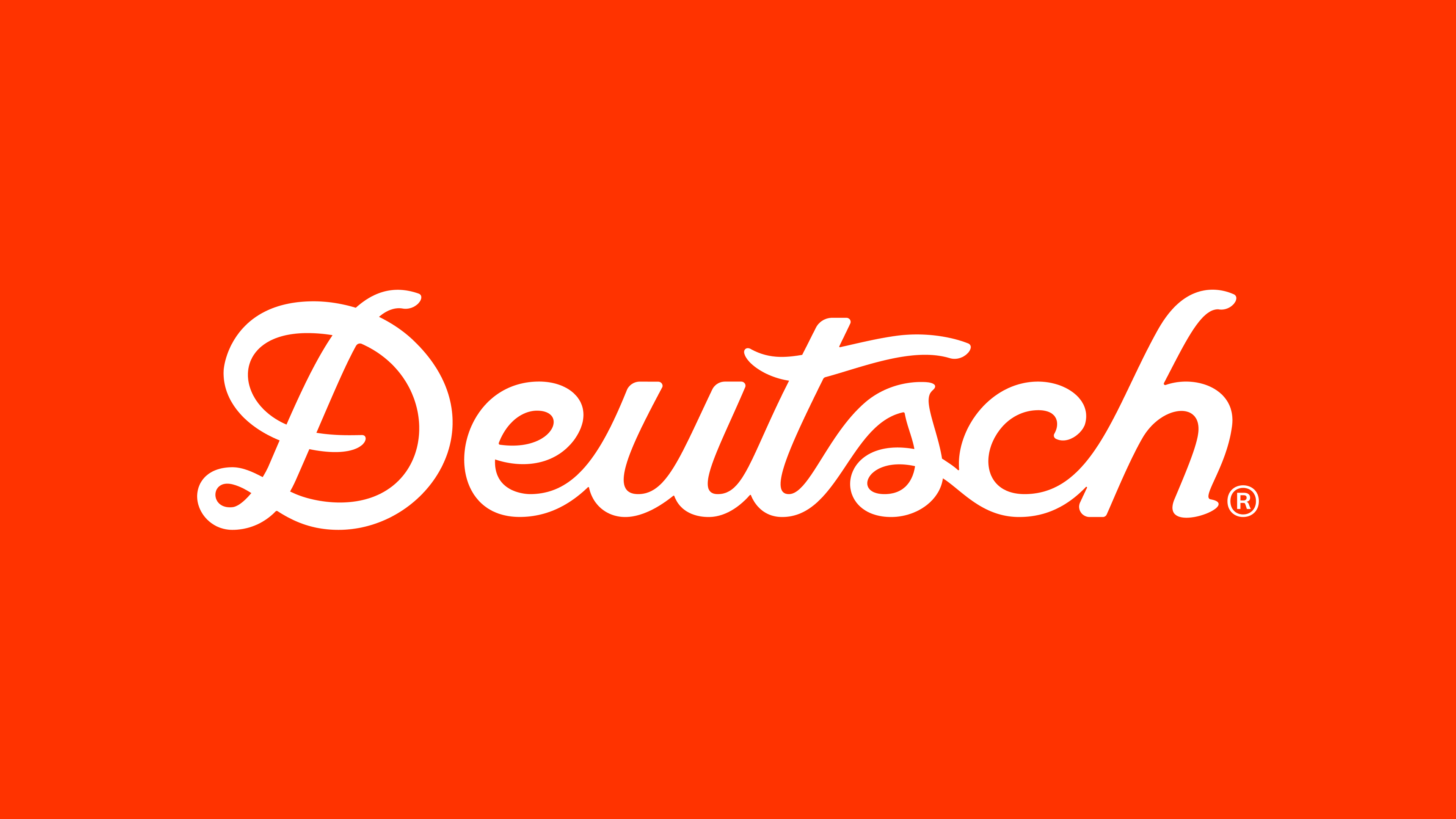 Deutsch Wordmark White Letters Orangebg